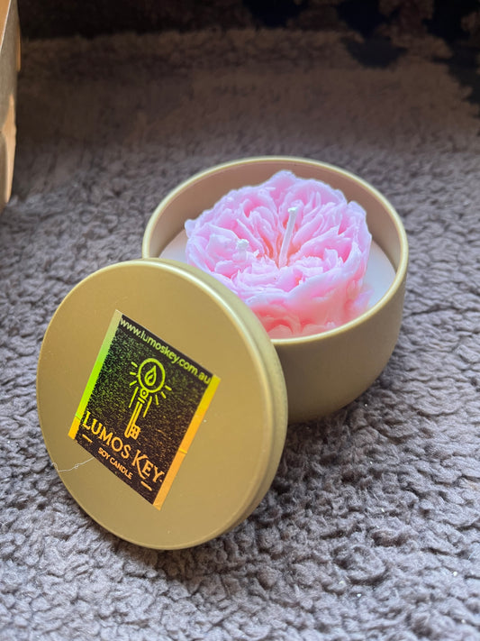 English Roses Pink Soy Wax Candle